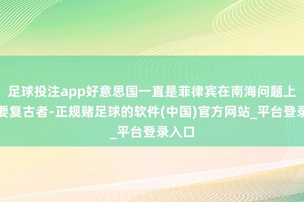 足球投注app好意思国一直是菲律宾在南海问题上的主要复古者-正规赌足球的软件(中国)官方网站_平台登录入口