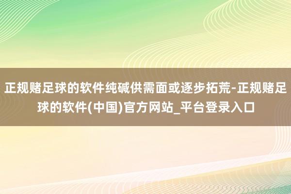 正规赌足球的软件纯碱供需面或逐步拓荒-正规赌足球的软件(中国)官方网站_平台登录入口