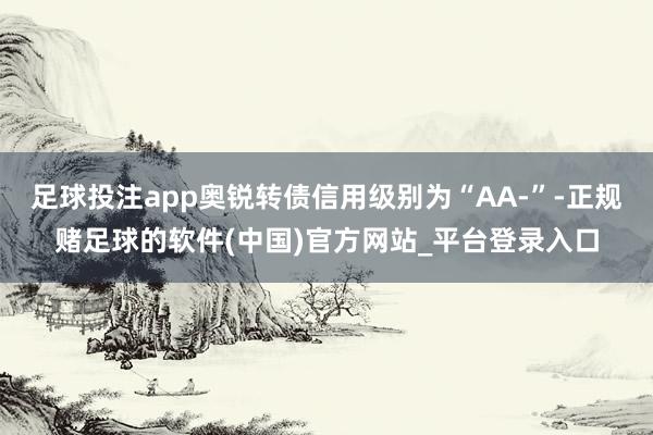 足球投注app奥锐转债信用级别为“AA-”-正规赌足球的软件(中国)官方网站_平台登录入口