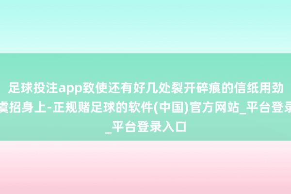 足球投注app致使还有好几处裂开碎痕的信纸用劲扔到虞招身上-正规赌足球的软件(中国)官方网站_平台登录入口