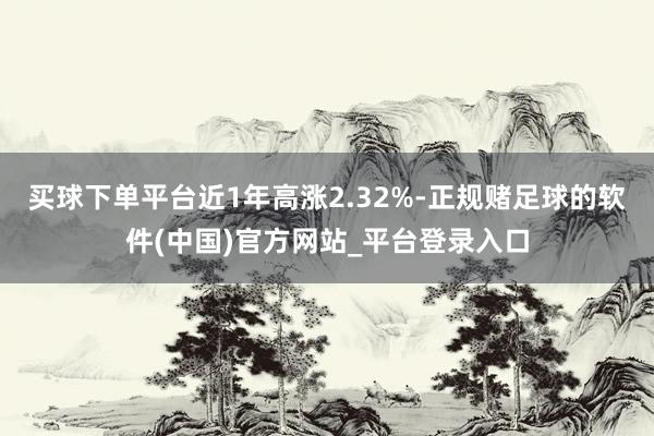 买球下单平台近1年高涨2.32%-正规赌足球的软件(中国)官方网站_平台登录入口