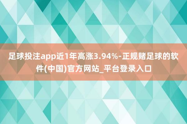 足球投注app近1年高涨3.94%-正规赌足球的软件(中国)官方网站_平台登录入口