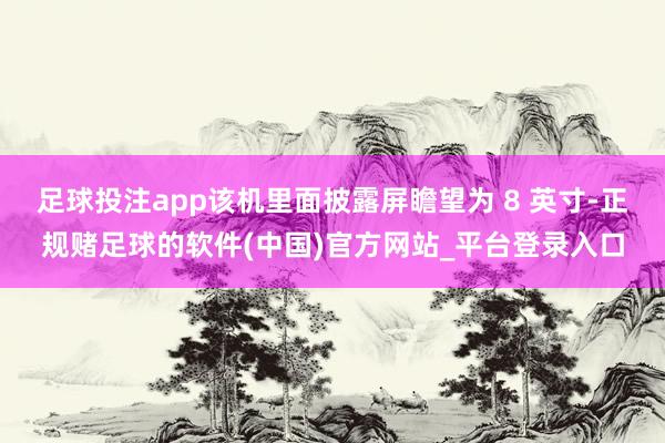 足球投注app该机里面披露屏瞻望为 8 英寸-正规赌足球的软件(中国)官方网站_平台登录入口