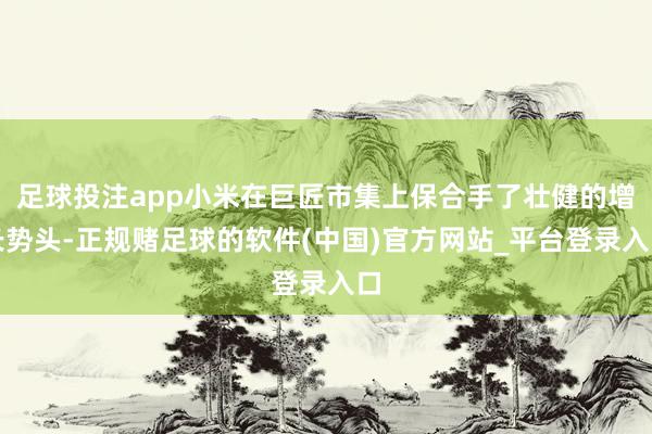 足球投注app小米在巨匠市集上保合手了壮健的增长势头-正规赌足球的软件(中国)官方网站_平台登录入口