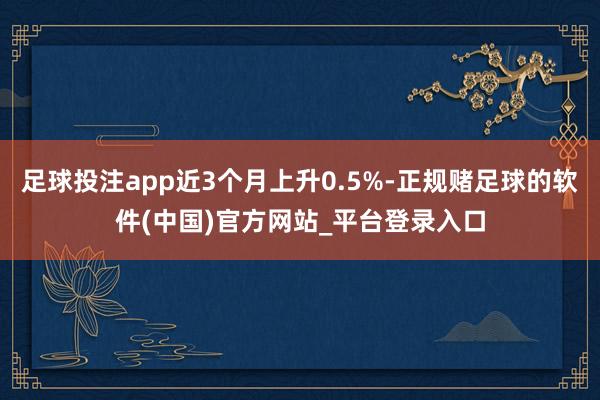 足球投注app近3个月上升0.5%-正规赌足球的软件(中国)官方网站_平台登录入口