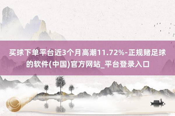 买球下单平台近3个月高潮11.72%-正规赌足球的软件(中国)官方网站_平台登录入口