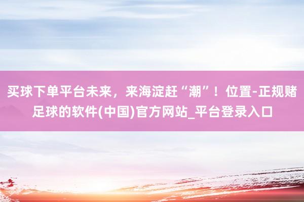 买球下单平台未来，来海淀赶“潮”！位置-正规赌足球的软件(中国)官方网站_平台登录入口