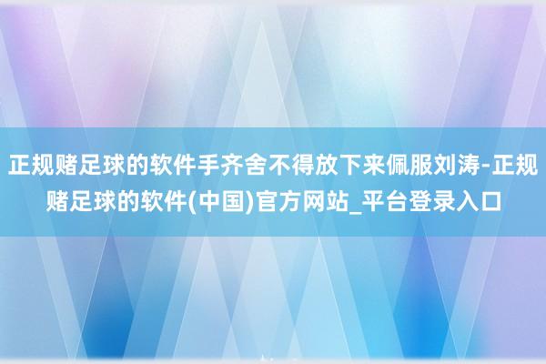 正规赌足球的软件手齐舍不得放下来佩服刘涛-正规赌足球的软件(中国)官方网站_平台登录入口