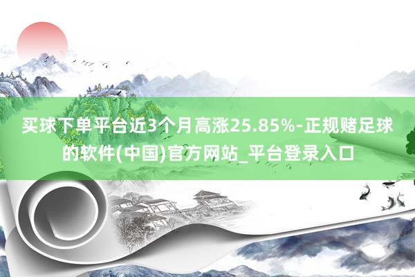 买球下单平台近3个月高涨25.85%-正规赌足球的软件(中国)官方网站_平台登录入口