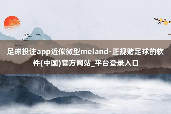 足球投注app近似微型meland-正规赌足球的软件(中国)官方网站_平台登录入口