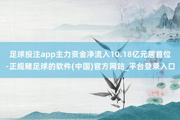 足球投注app主力资金净流入10.18亿元居首位-正规赌足球的软件(中国)官方网站_平台登录入口